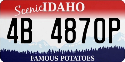 ID license plate 4B4870P