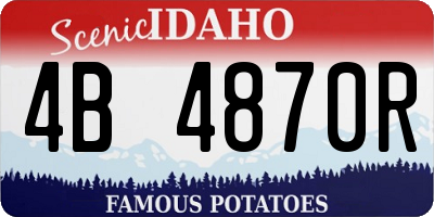 ID license plate 4B4870R