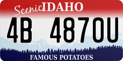 ID license plate 4B4870U