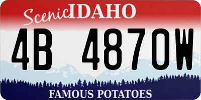 ID license plate 4B4870W