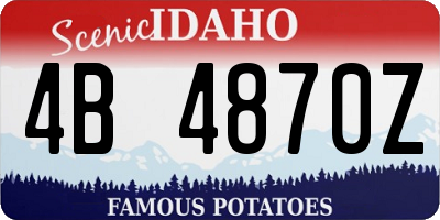 ID license plate 4B4870Z