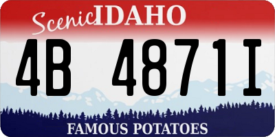 ID license plate 4B4871I