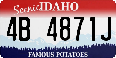 ID license plate 4B4871J