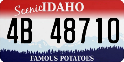 ID license plate 4B4871O
