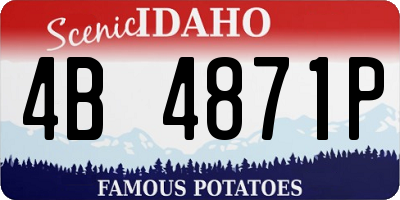ID license plate 4B4871P