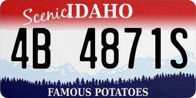 ID license plate 4B4871S