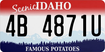 ID license plate 4B4871U
