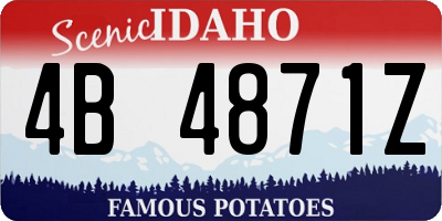 ID license plate 4B4871Z