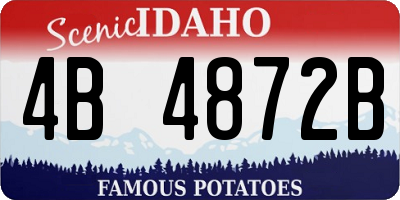 ID license plate 4B4872B