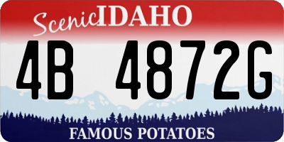 ID license plate 4B4872G