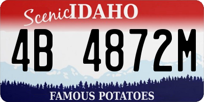 ID license plate 4B4872M