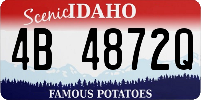 ID license plate 4B4872Q