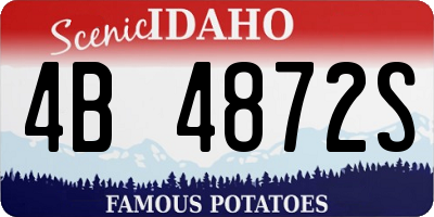 ID license plate 4B4872S