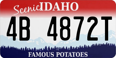 ID license plate 4B4872T