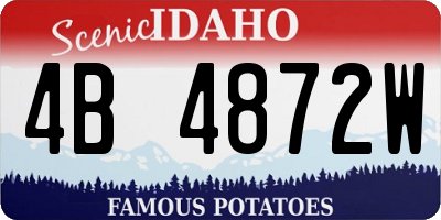 ID license plate 4B4872W