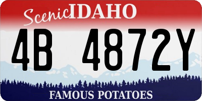 ID license plate 4B4872Y