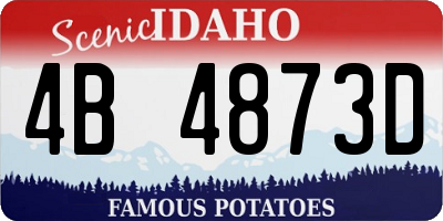 ID license plate 4B4873D