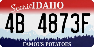 ID license plate 4B4873F