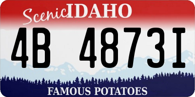 ID license plate 4B4873I