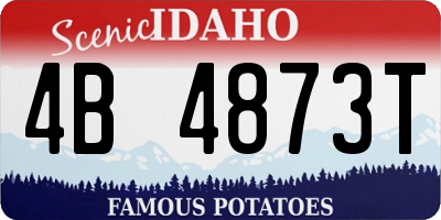 ID license plate 4B4873T