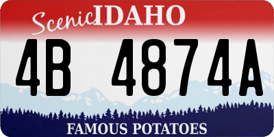 ID license plate 4B4874A