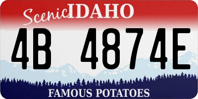 ID license plate 4B4874E