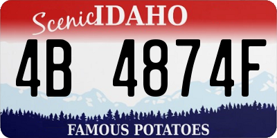 ID license plate 4B4874F