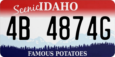 ID license plate 4B4874G