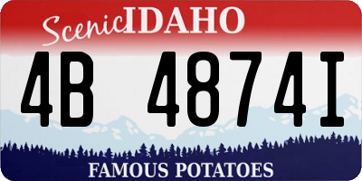 ID license plate 4B4874I