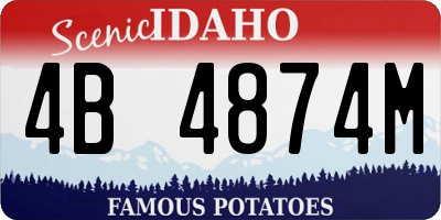 ID license plate 4B4874M