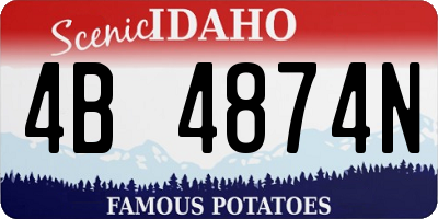 ID license plate 4B4874N