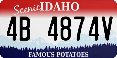 ID license plate 4B4874V
