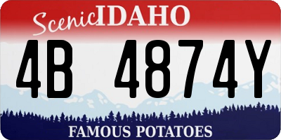 ID license plate 4B4874Y