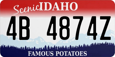 ID license plate 4B4874Z
