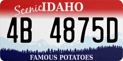ID license plate 4B4875D