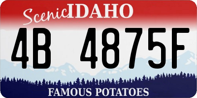 ID license plate 4B4875F