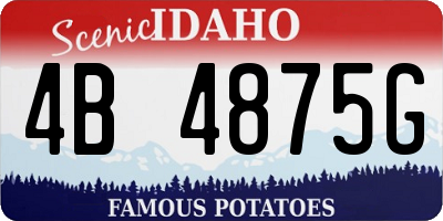ID license plate 4B4875G