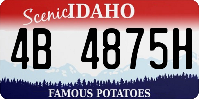 ID license plate 4B4875H