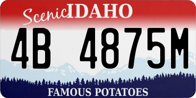 ID license plate 4B4875M