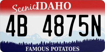 ID license plate 4B4875N