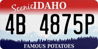 ID license plate 4B4875P