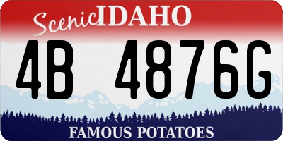 ID license plate 4B4876G