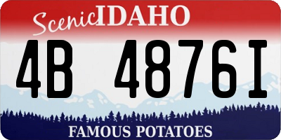 ID license plate 4B4876I