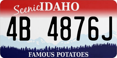 ID license plate 4B4876J
