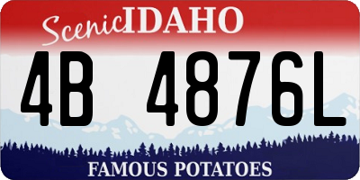 ID license plate 4B4876L