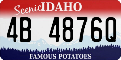 ID license plate 4B4876Q