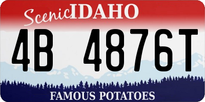 ID license plate 4B4876T