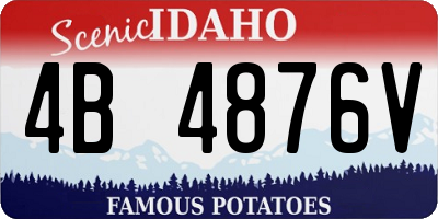 ID license plate 4B4876V