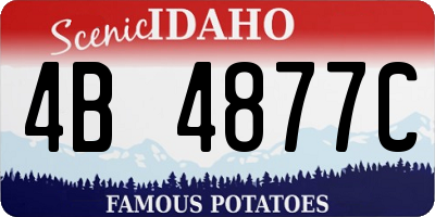 ID license plate 4B4877C