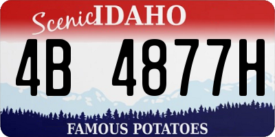 ID license plate 4B4877H